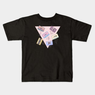 Cassette Pattern T-Shirt Kids T-Shirt